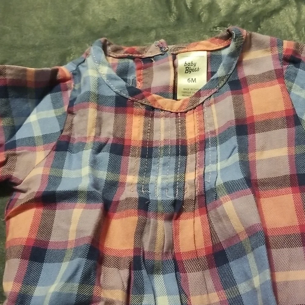 Oshkosh Baby Girl's Plaid Onesie